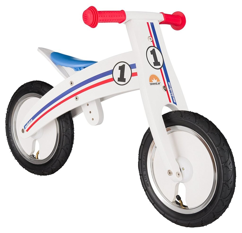 small wooden balance bike